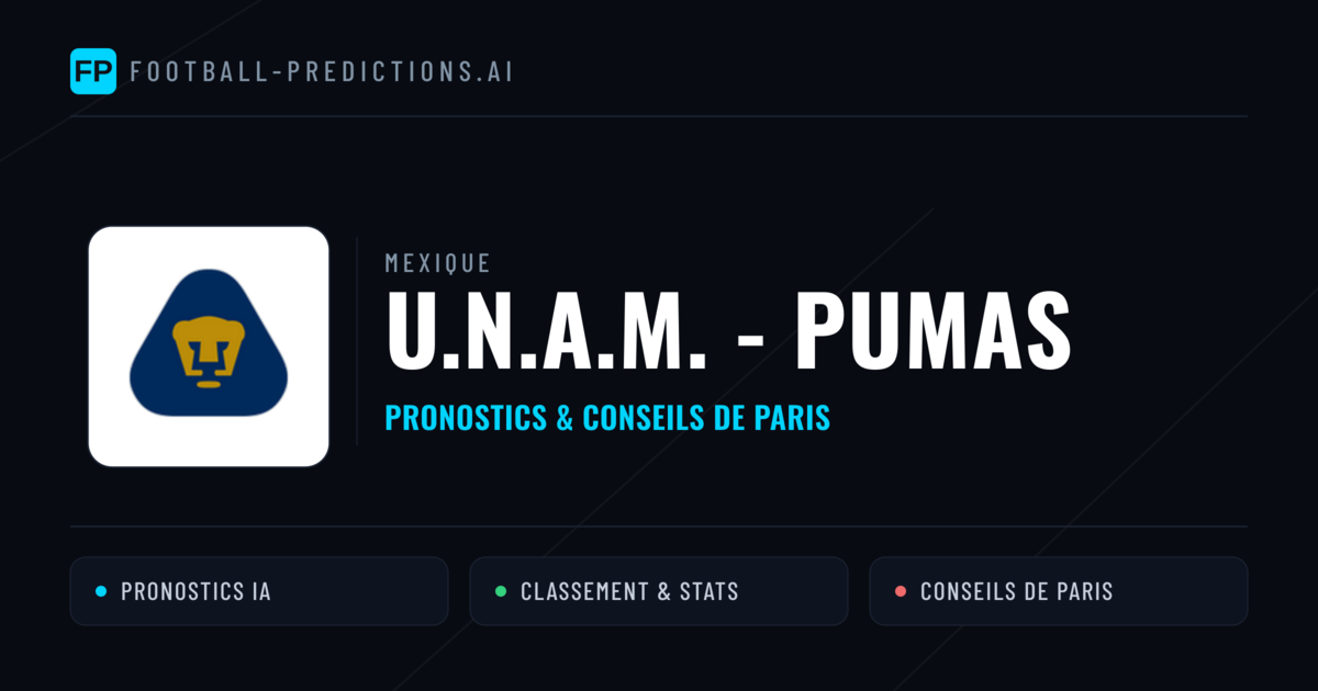 U.N.A.M. - Pumas Pronostics & Statistiques