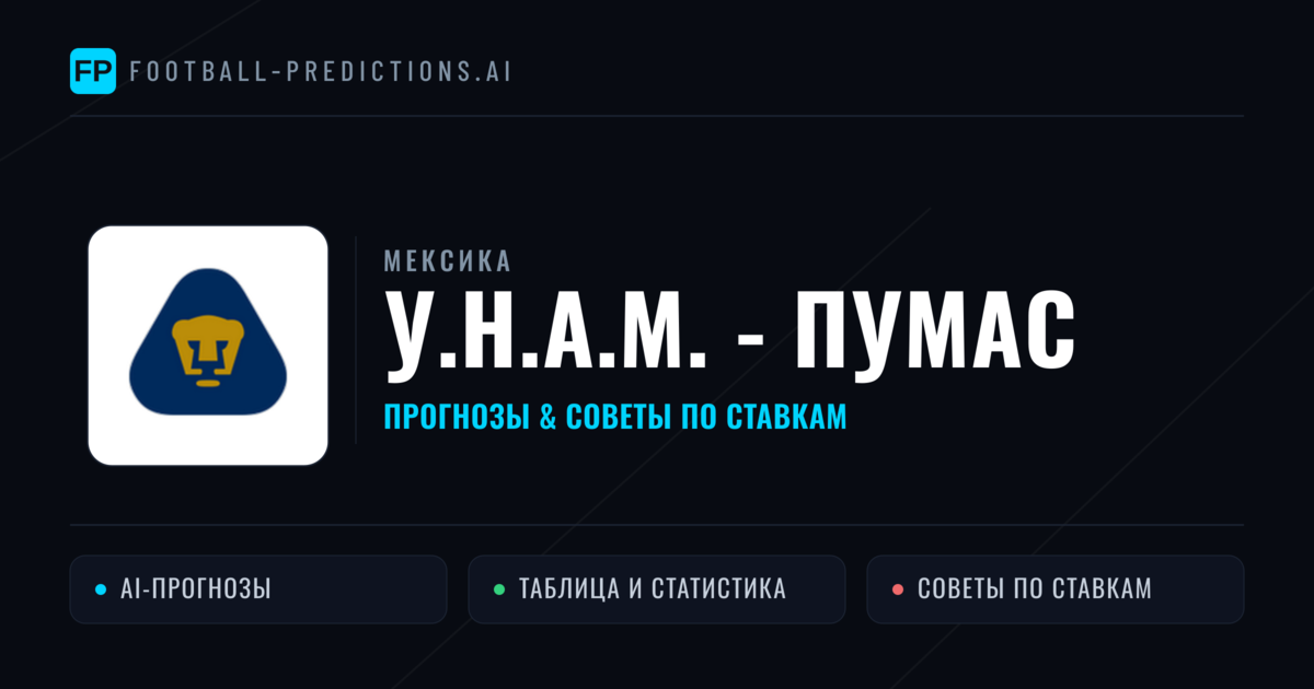 У.Н.А.М. - Пумас прогнозы и статистика