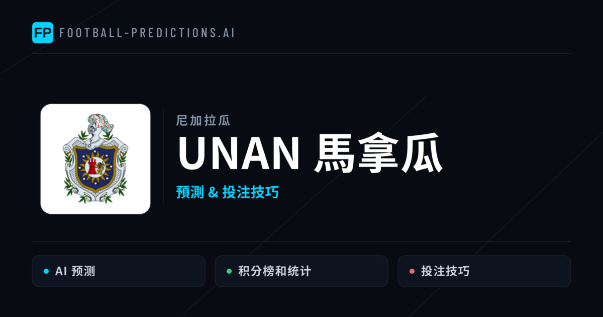 UNAN 馬拿瓜 運彩分析｜足球預測與數據