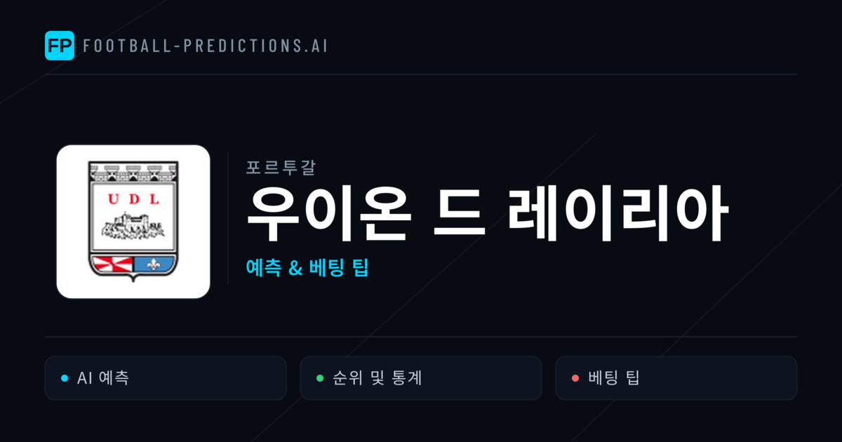 우이온 드 레이리아 축구 예측 & 통계