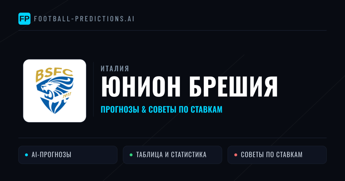 Юнион Брешия прогнозы и статистика