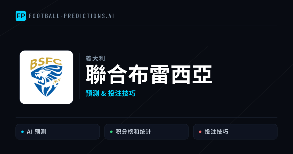 聯合布雷西亞 運彩分析｜足球預測與數據