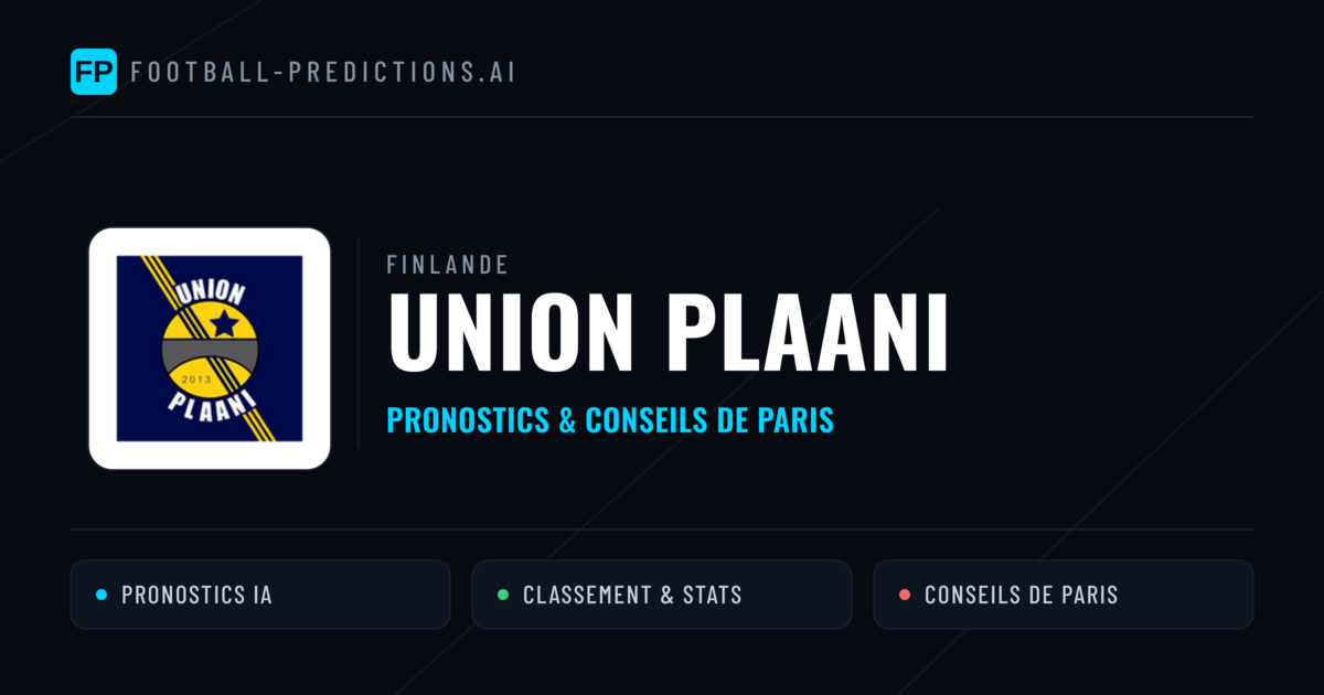 Union Plaani Pronostics & Statistiques