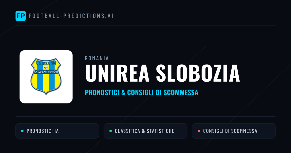 Pronostici e Statistiche Unirea Slobozia