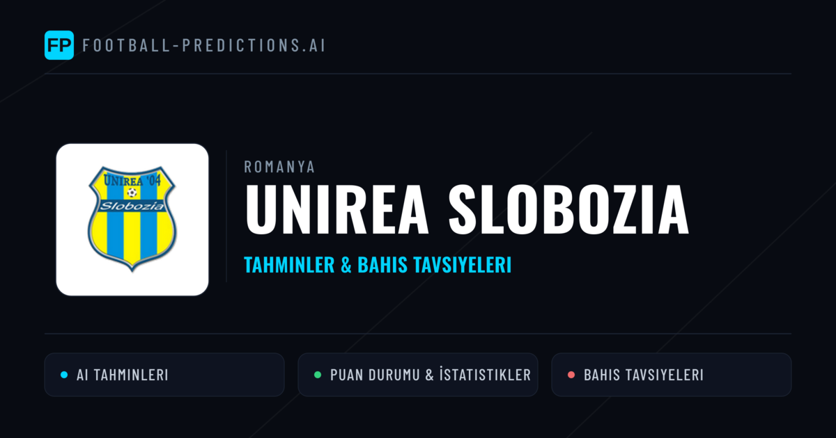 Unirea Slobozia Tahminleri & İstatistikler