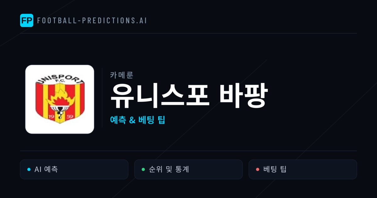 유니스포 바팡 축구 예측 & 통계