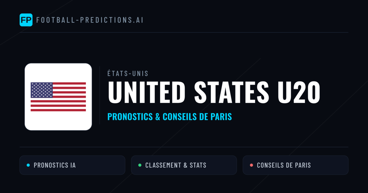 United States U20 Pronostics & Statistiques
