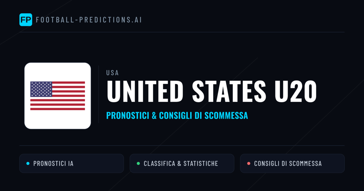 Pronostici e Statistiche United States U20