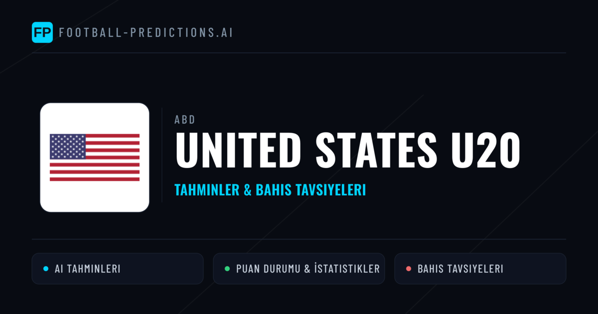 United States U20 Tahminleri & İstatistikler