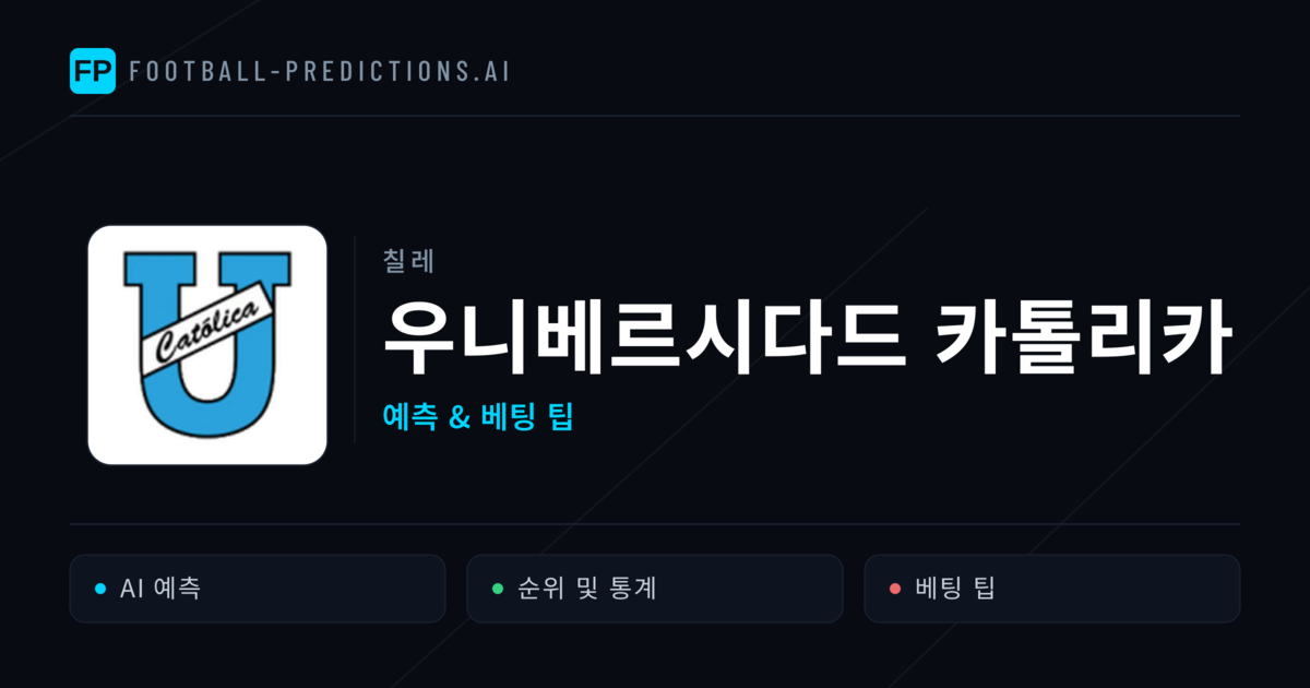 우니베르시다드 카톨리카 축구 예측 & 통계