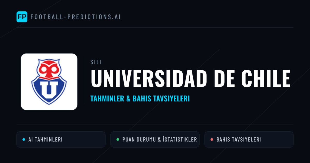 Universidad de Chile Tahminleri & İstatistikler
