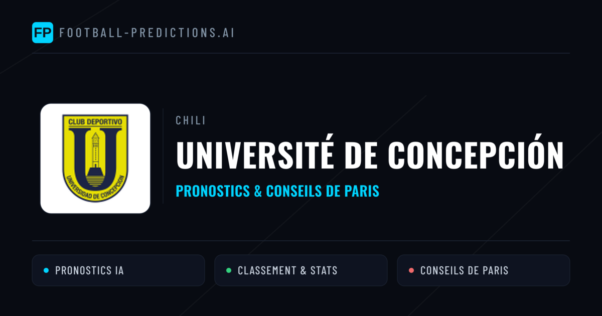 Université de Concepción Pronostics & Statistiques