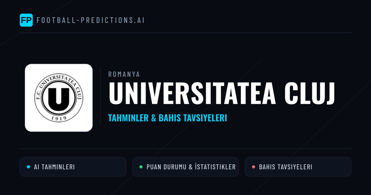 Universitatea Cluj Tahminleri & İstatistikler