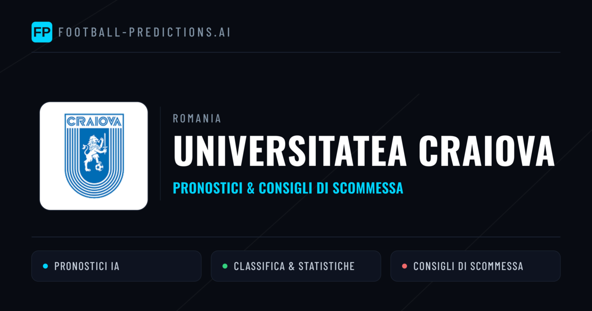 Pronostici e Statistiche Universitatea Craiova