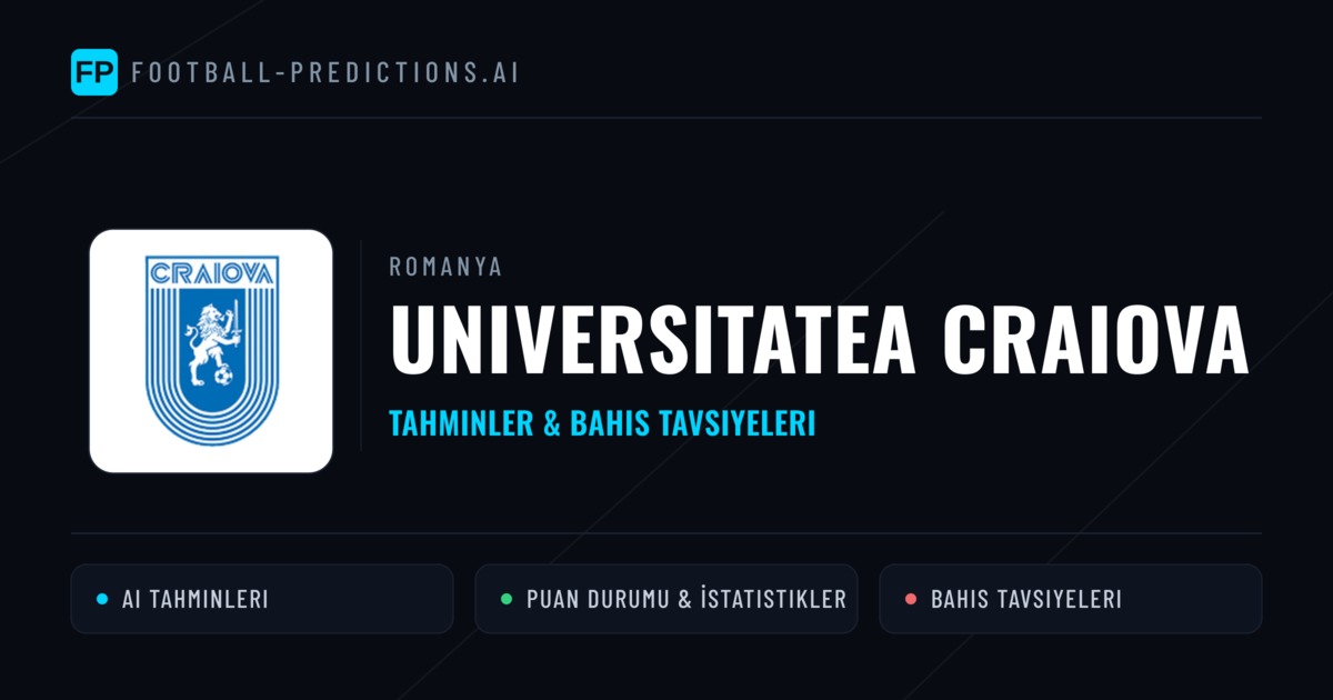 Universitatea Craiova Tahminleri & İstatistikler