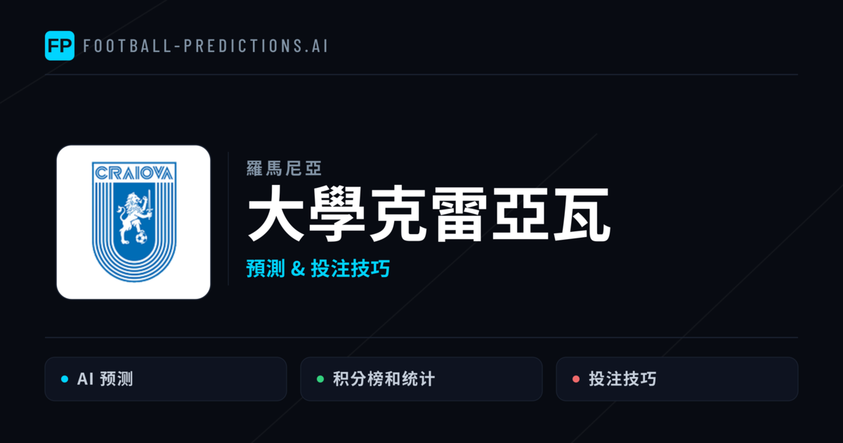 大學克雷亞瓦 運彩分析｜足球預測與數據