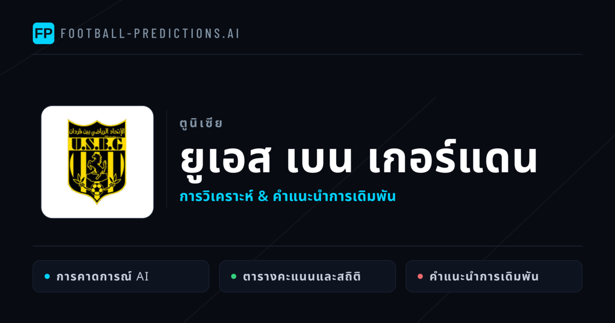 ยูเอส เบน เกอร์แดน การวิเคราะห์และสถิติ