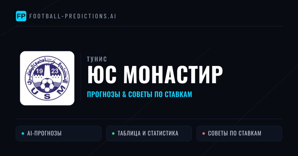 ЮС Монастир прогнозы и статистика