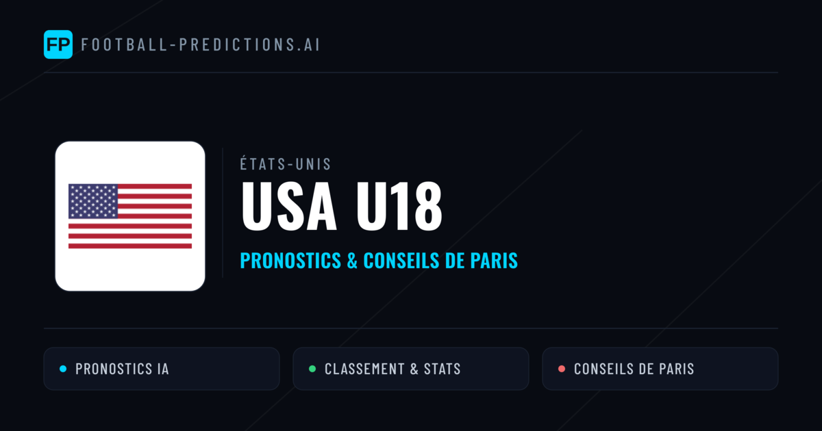 USA U18 Pronostics & Statistiques