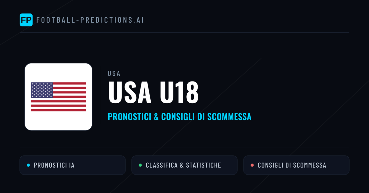 Pronostici e Statistiche USA U18