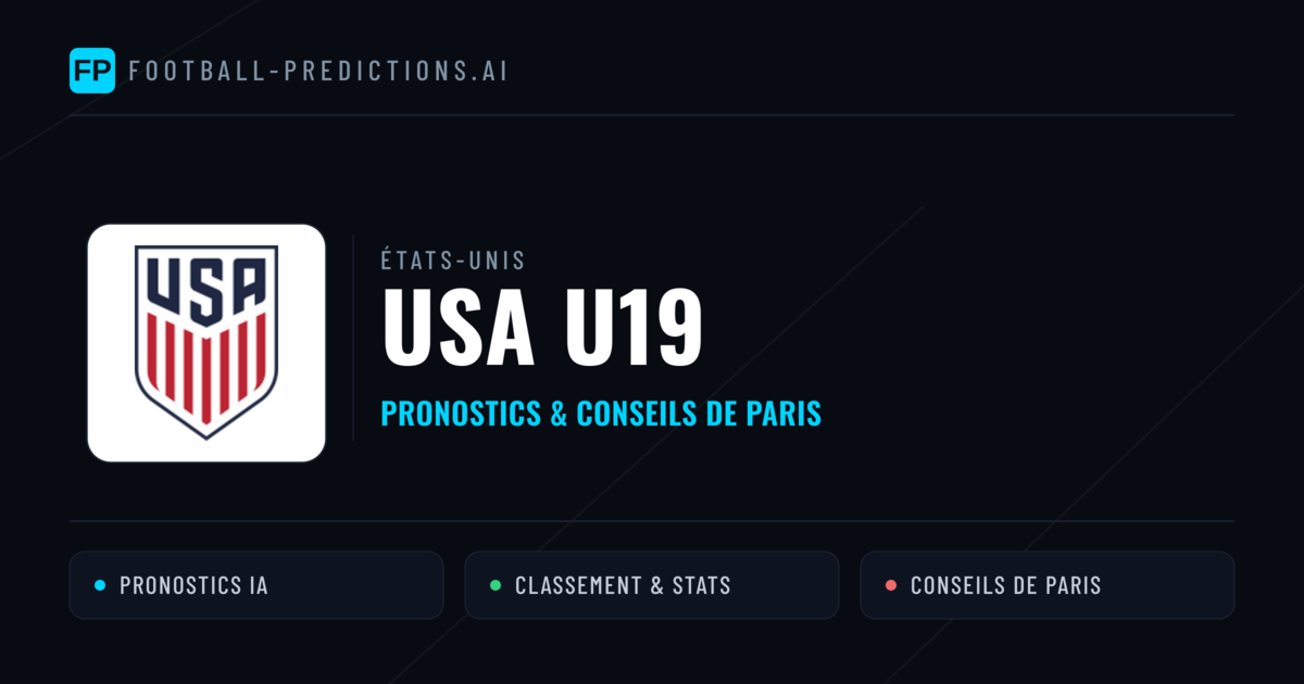 USA U19 Pronostics & Statistiques