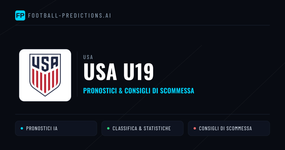 Pronostici e Statistiche USA U19