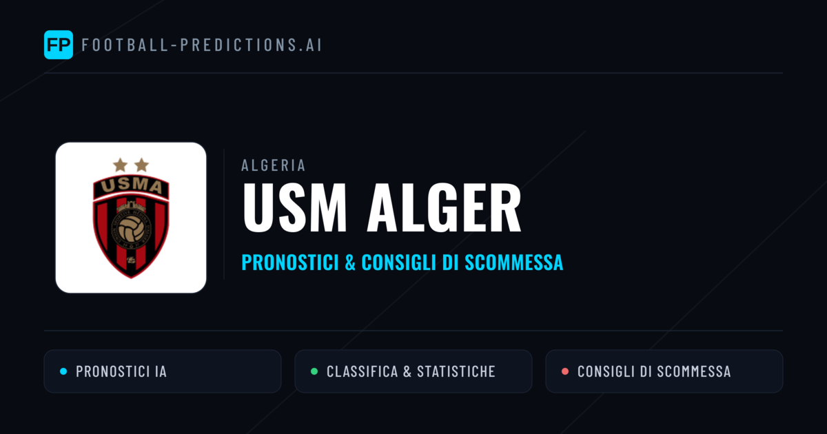 Pronostici e Statistiche USM Alger