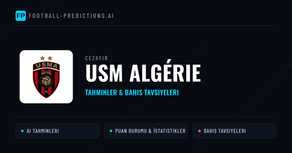 USM Algérie Tahminleri & İstatistikler