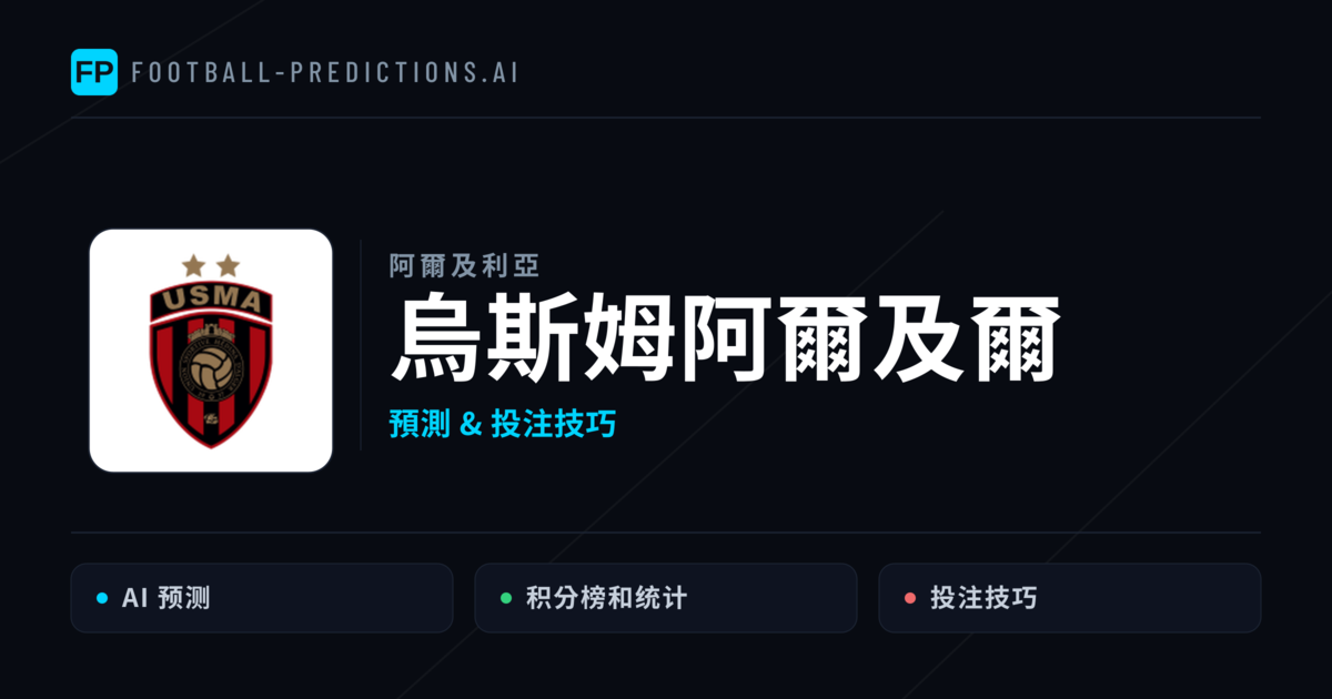 烏斯姆阿爾及爾 運彩分析|足球預測與數據