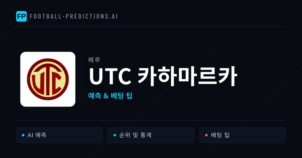 UTC 카하마르카 축구 예측 & 통계