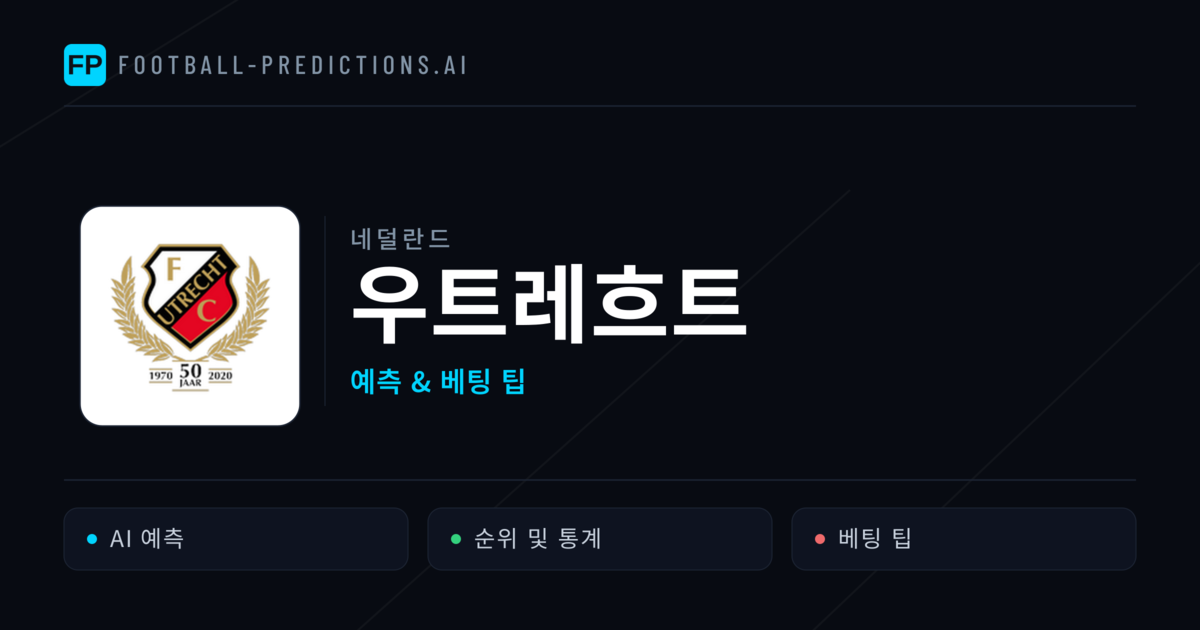 우트레흐트 축구 예측 & 통계
