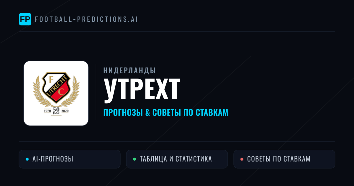 Утрехт прогнозы и статистика