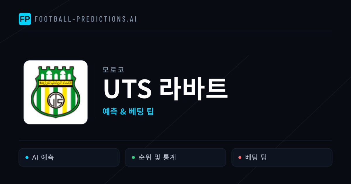 UTS 라바트 축구 예측 & 통계