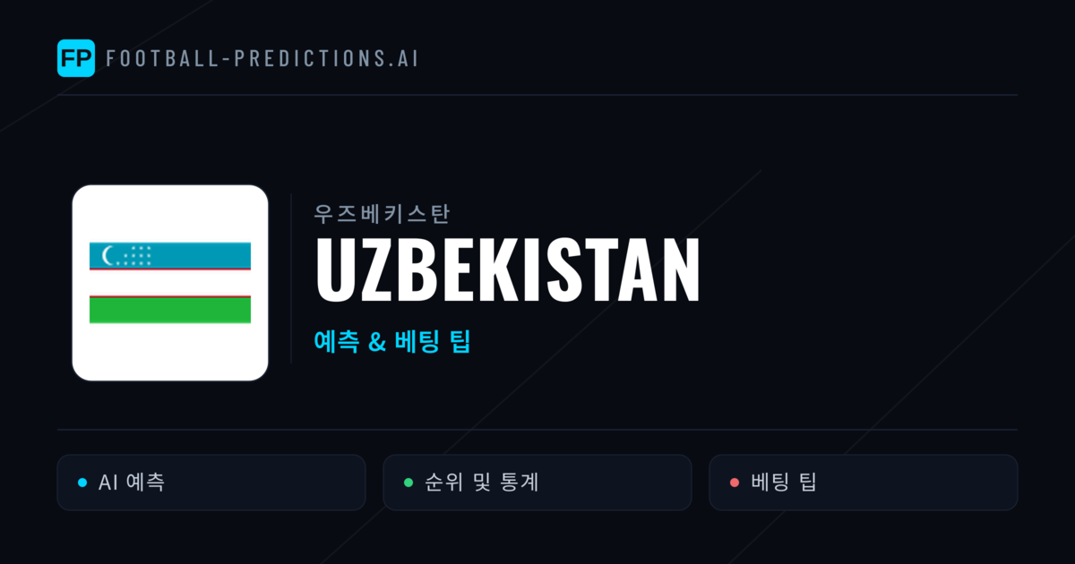 Uzbekistan 축구 예측 & 통계