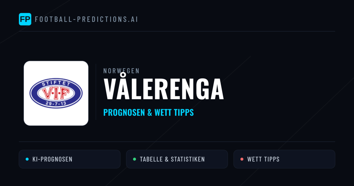 Vålerenga Prognosen & Statistiken