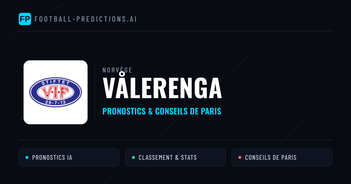 Vålerenga Pronostics & Statistiques