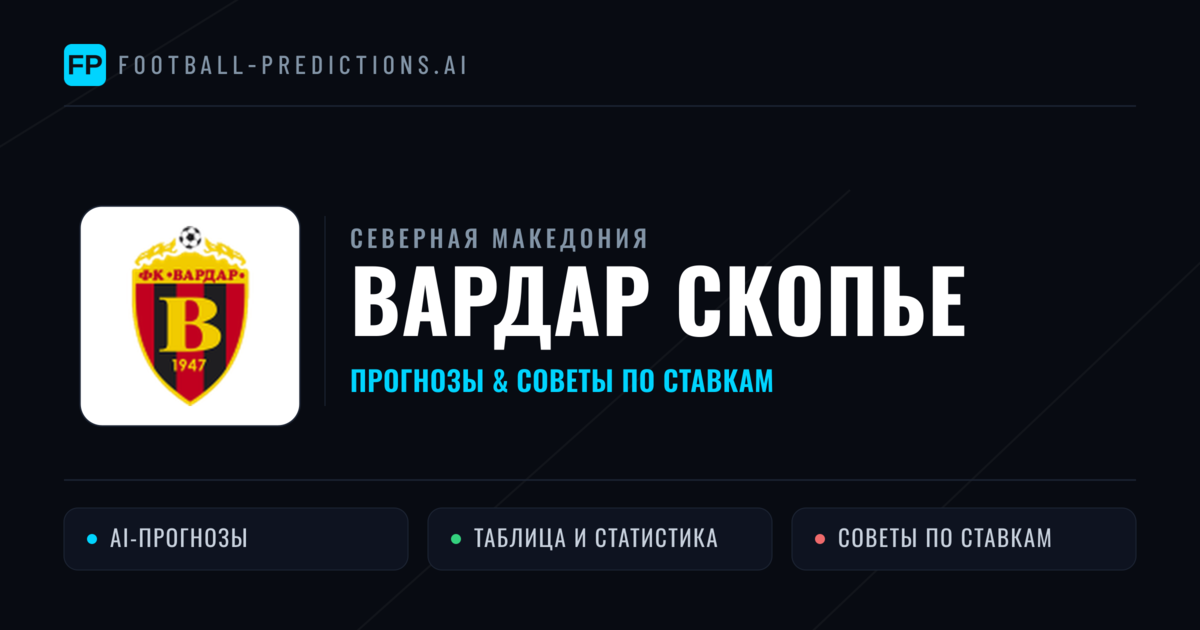 Вардар Скопье прогнозы и статистика
