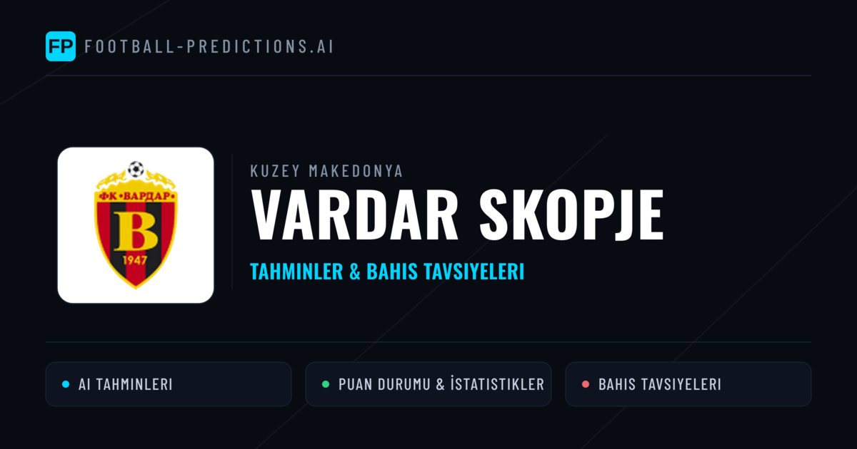 Vardar Skopje Tahminleri & İstatistikler