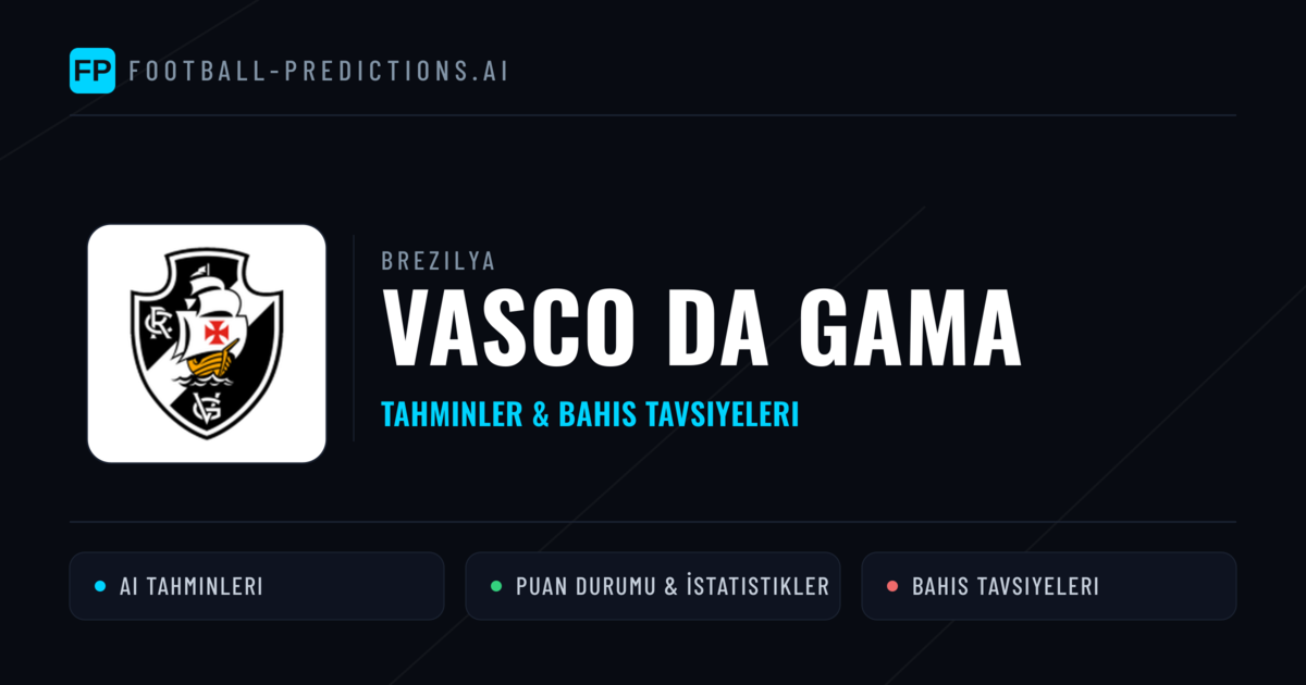 Vasco da Gama Tahminleri & İstatistikler