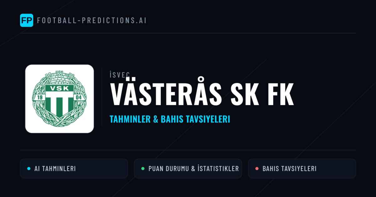 Västerås SK FK Tahminleri & İstatistikler