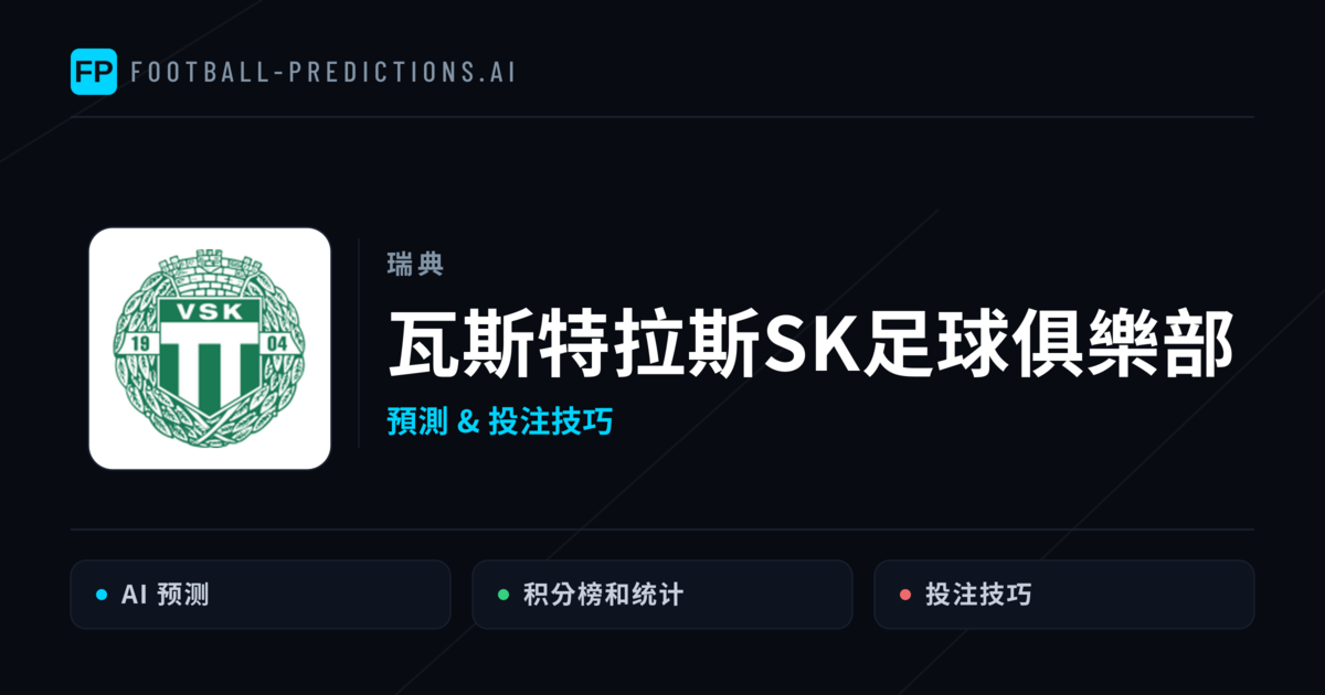 瓦斯特拉斯SK足球俱樂部 運彩分析|足球預測與數據