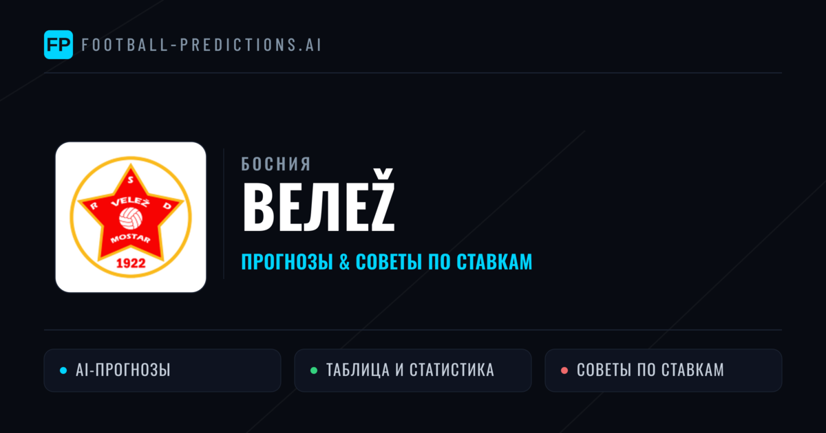 Велеž прогнозы и статистика