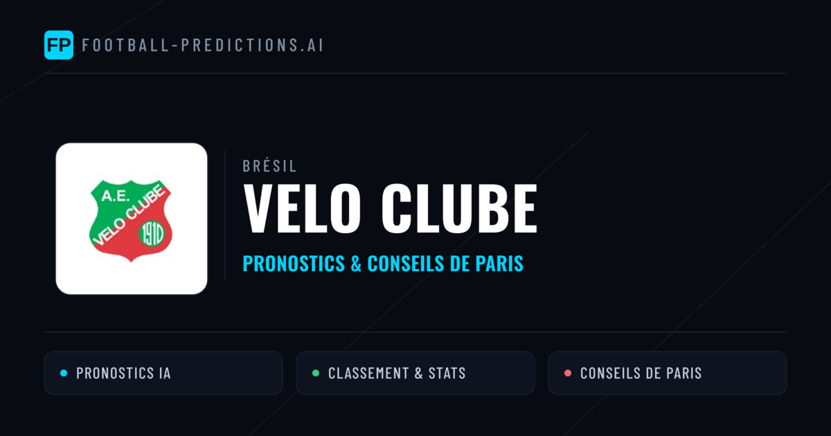 Velo Clube Pronostics & Statistiques