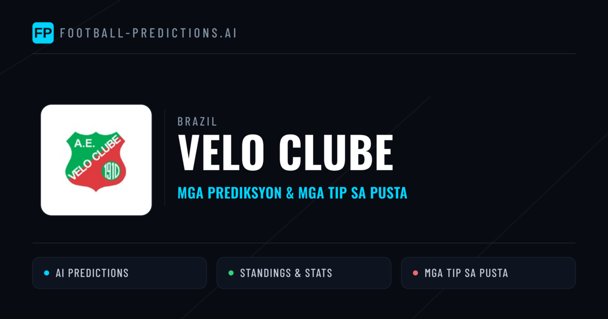 Velo Clube Predictions & Stats
