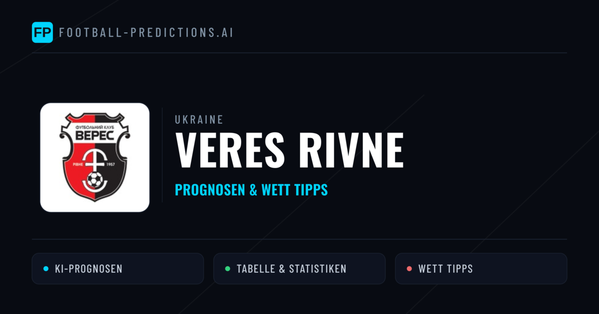 Veres Rivne Prognosen & Statistiken