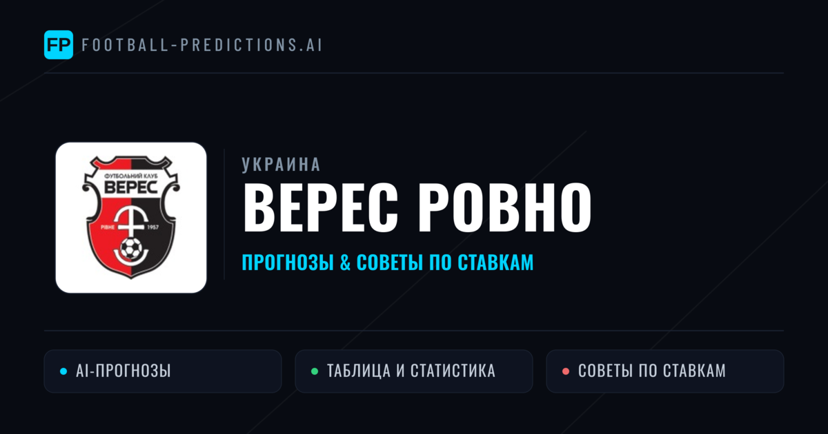 Верес Ровно прогнозы и статистика
