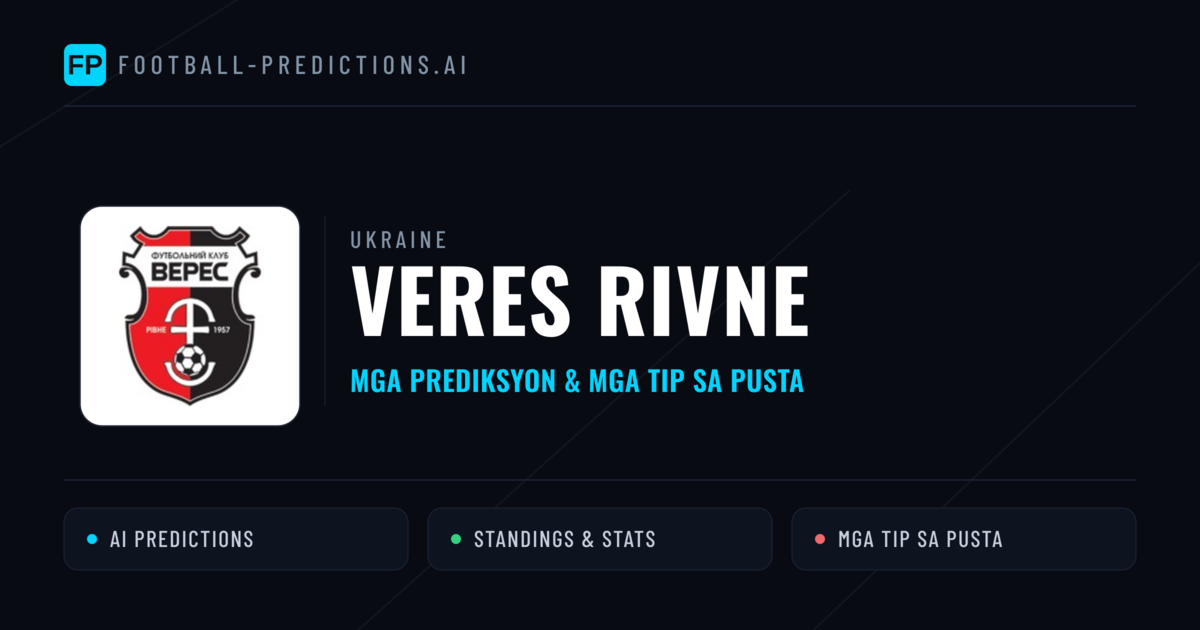 Veres Rivne Predictions & Stats