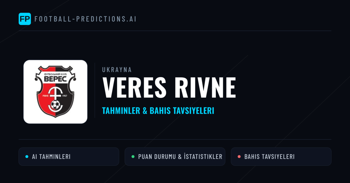 Veres Rivne Tahminleri & İstatistikler