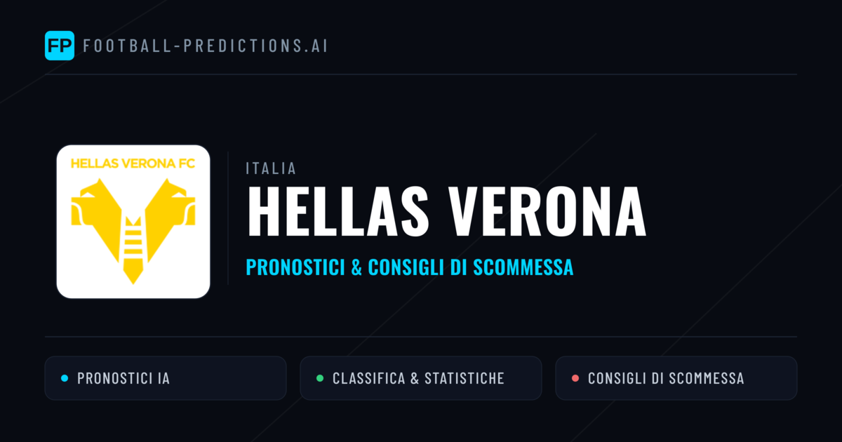 Pronostici e Statistiche Hellas Verona