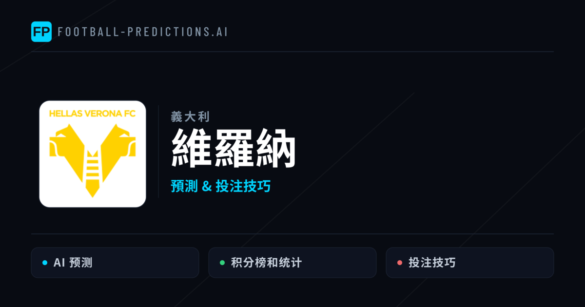維羅納 運彩分析|足球預測與數據
